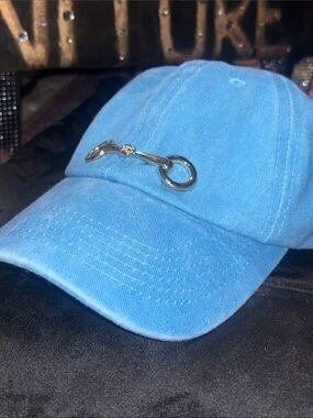 KB snaffle bit hat equestrian ballcap gold tone bit casual women’s cotton hat